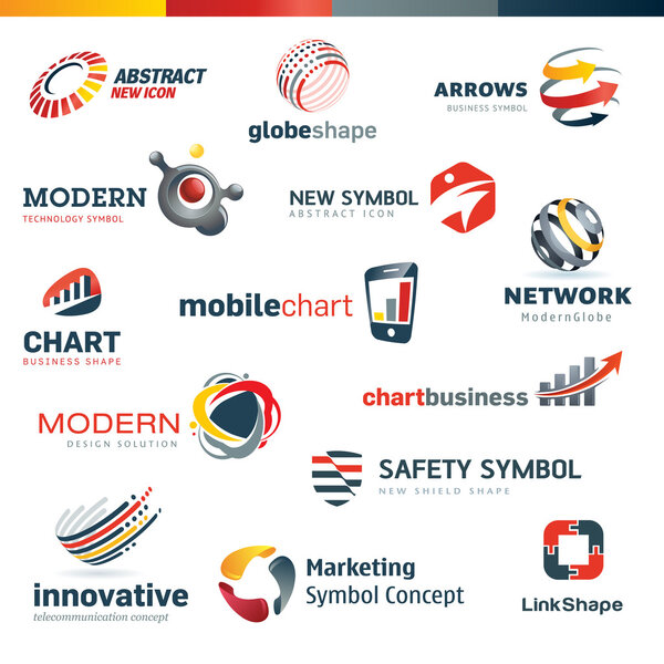 Set of modern designed icons