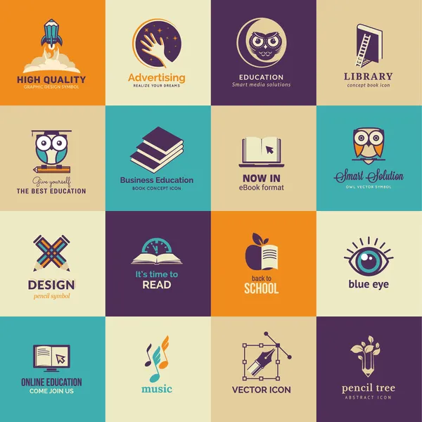 Set of art and education icons
