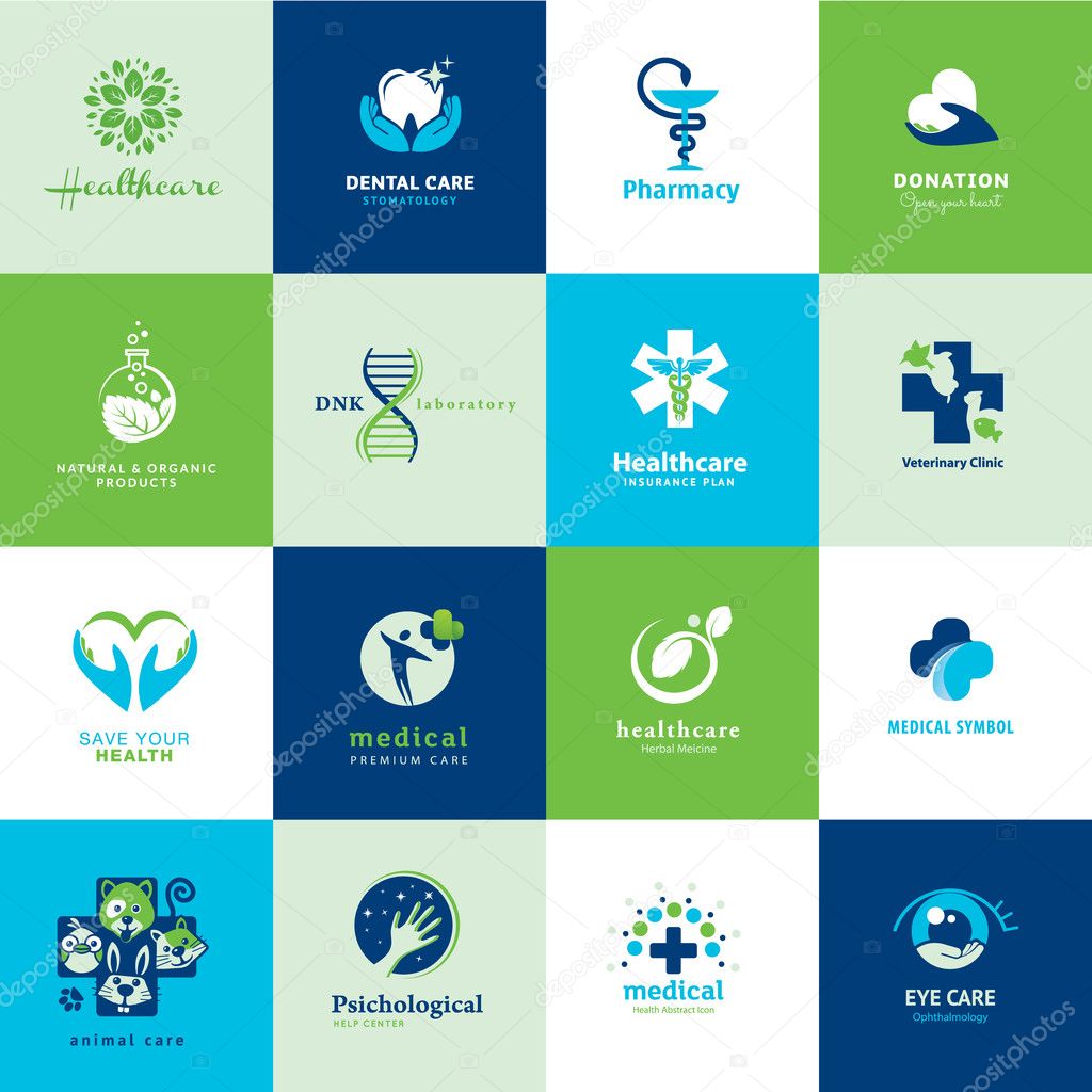 Set of icons for medicine and healthcare