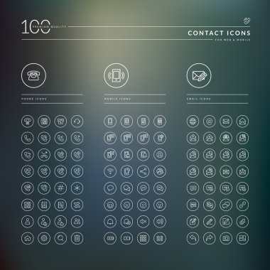 Set of icons for communication