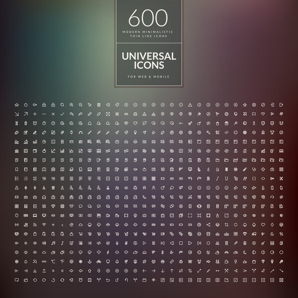 универсальные современные иконки для мобильных устройств
