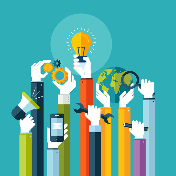 Концепция векторной иллюстрации плоского дизайна для онлайн-сервисов
