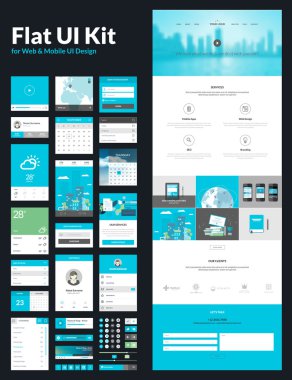 Bir sayfa web sitesi tasarım şablonu