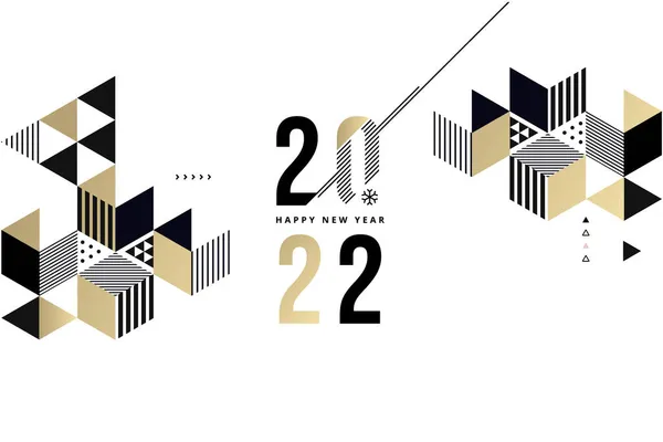 Godt Nyttår 2022 Vektorillustrasjon Gratulasjonskort Festinvitasjonskort Nettbanner Sosiale Medier Bakgrunn – stockvektor