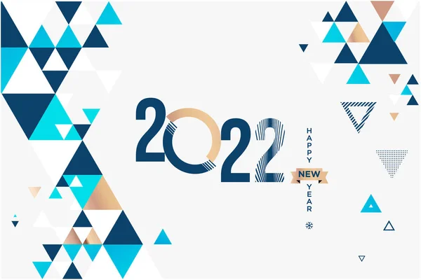 Feliz Ano Novo 2022 Ilustração Vetorial Para Cartão Saudação Cartão — Vetor de Stock