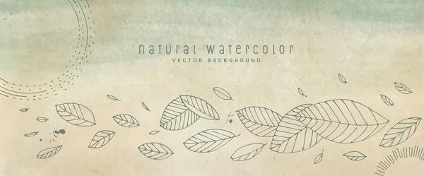 Natural Watercolor Vector Background Graphic Web Design Business Presentation Marketing — 스톡 벡터
