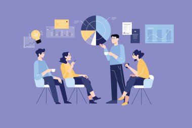 Halk konsepti. Pazarlama araştırmaları, veri analizleri, iş analizleri, grafik ve web tasarımı için planlama ve strateji, iş sunumu ve pazarlama materyali.