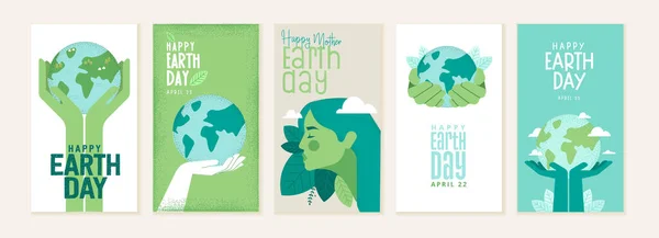 Earth Day Illustration Set Vector Concepts Graphic Web Design Business — Stock Vector