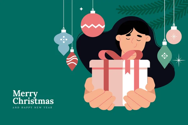 Feliz Natal Feliz Ano Novo Ilustração Vetorial Para Fundo Cartão — Vetor de Stock