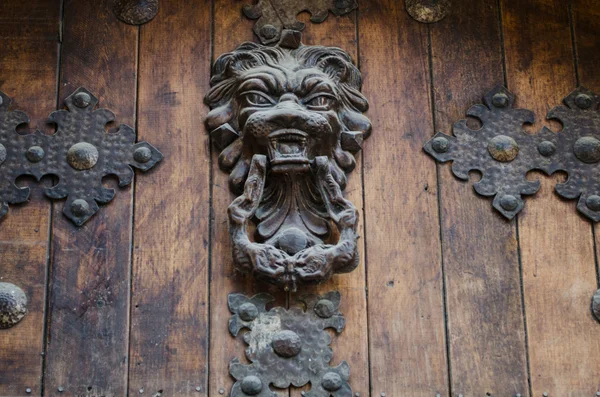 Ancient decorative lion knocker — Stock Photo, Image