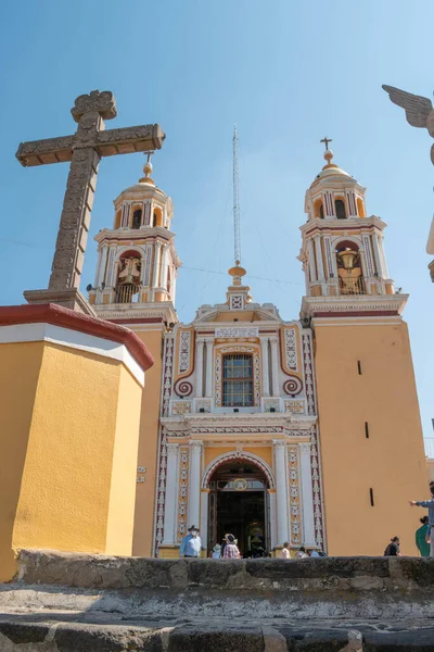 Cholula Puebla Mexico 1Er Janvier 2022 Vue Santuario Virgen Los — Photo