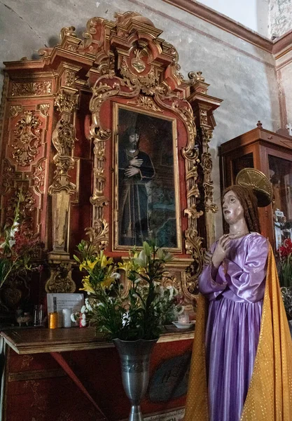 Teotitlan Del Valle Oaxaca Mexico May 2022 Saint Altarpiece Interior — Stock Photo, Image