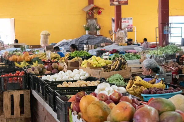 Teotitlan Del Valle Oaxaca Messico Maggio 2022 Frutta Verdura Venditori — Foto Stock