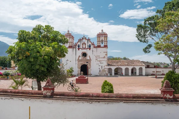 Teotitlan Del Valle Oaxaca Mexico Mayo 2022 Fachada Iglesia Preciosa — Foto de Stock