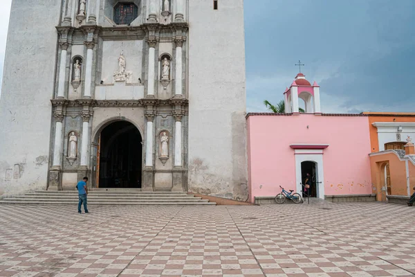 Ejutla Crespo Oaxaca Mexico Maj 2022 Fasada Zakrystia Kościoła Ejutla — Zdjęcie stockowe