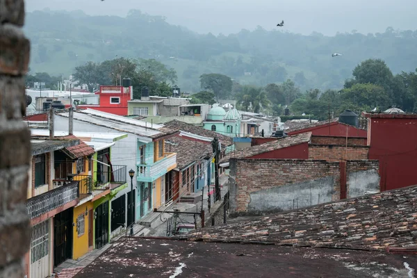 Vue Une Rue Typique Par Une Journée Nuageuse Xico Veracruz — Photo