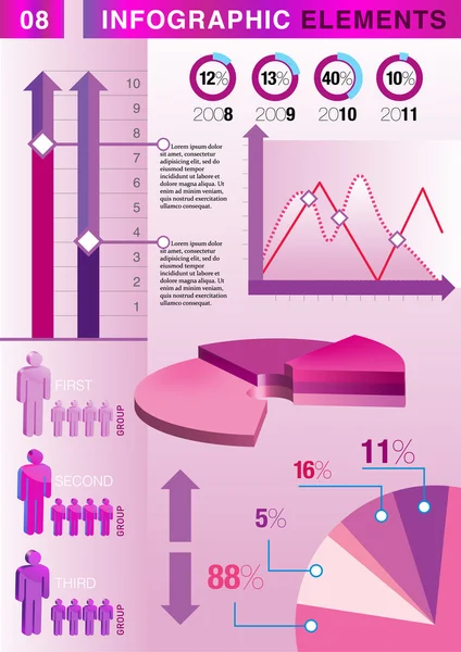 Infographic prvek 01 — Stockový vektor