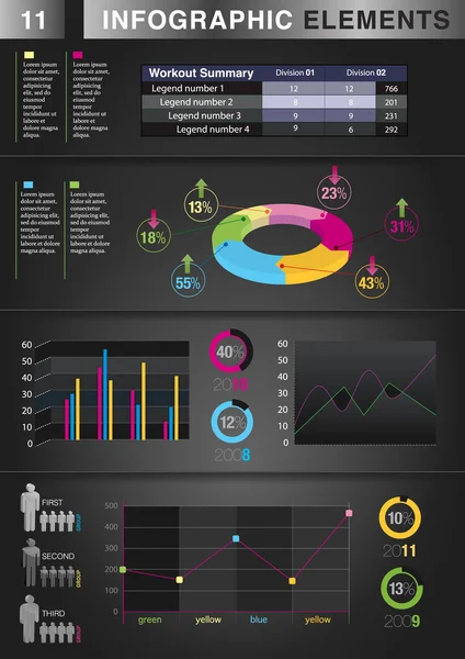 INFOGRAPHIC graph ELEMENT — Stock Vector