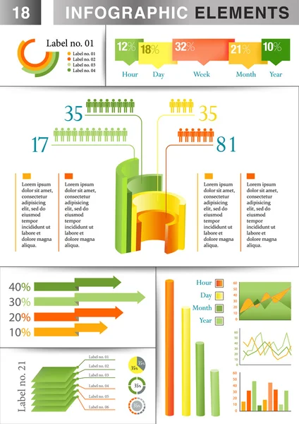 INFOGRAPHIC graph ELEMENT — Stock Vector