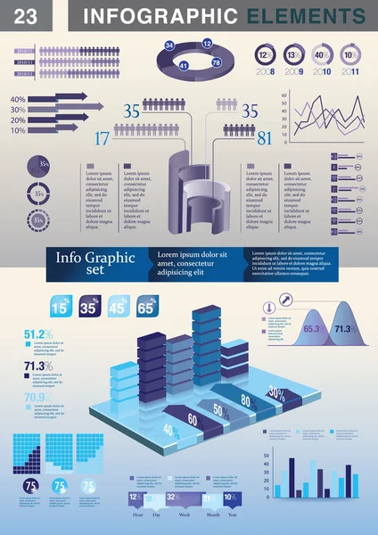 Infographic grafikon elem — Stock Vector