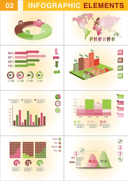 ELEMENTO DEL gráfico INFOGRÁFICO — Vector de stock