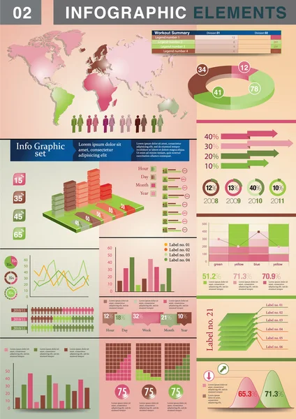 INFOGRAPHIC ग्राफ एलिमेंट — स्टॉक वेक्टर