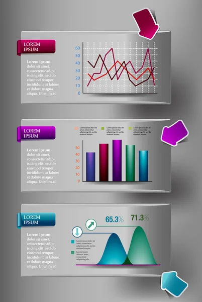 INFOGRAPHIE modèle de présentation graphique graphique secteur élément graphique — Image vectorielle