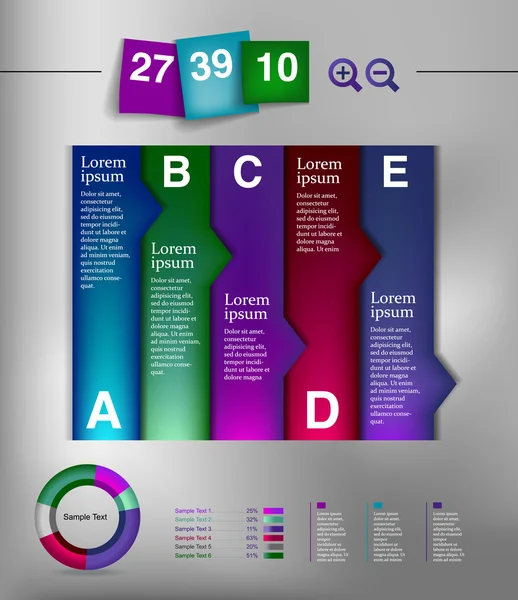 Infographic sunu şablonu grafik pasta grafik öğesi