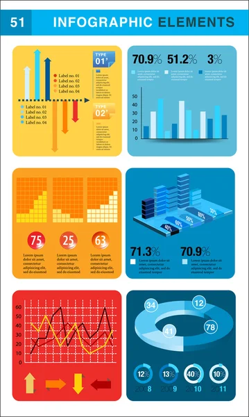 Infographic presentatie sjabloon-grafiekelement cirkeldiagram — Stockvector