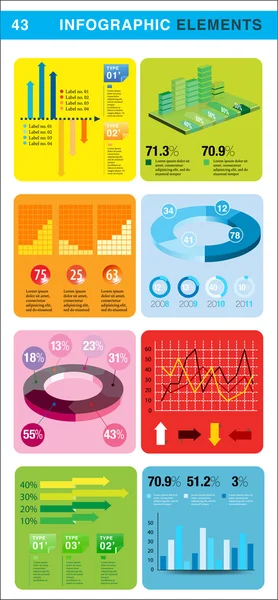 Elemento grafico a torta modello presentazione INFOGRAFICA — Vettoriale Stock