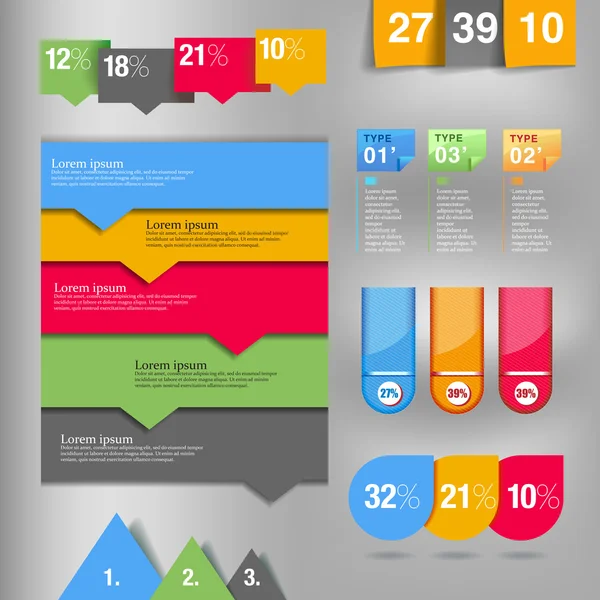 INFOGRÁFICO apresentação modelo gráfico torta gráfico elemento — Vetor de Stock