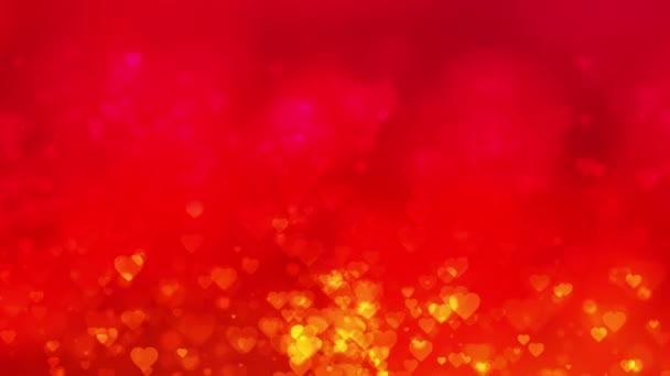 Fondo San Valentín Abstracto Con Bokeh Corazones — Vídeos de Stock