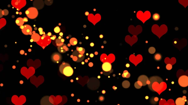 Abstract Colorful Bokeh Background Hearts — Stock fotografie