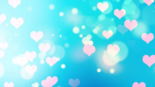 Abstract Colorful Bokeh Background Hearts — Photo