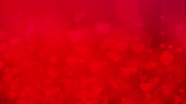 Bokeh ve Hearts ile soyut sevgililer günü arkaplanı