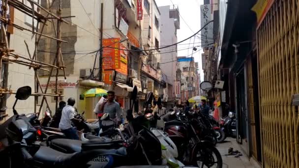 Bangalore Indie Marca 2022 Zajęta Indyjska Ulica — Wideo stockowe