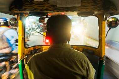 Blurry road trip in an auto - Indian street photography
