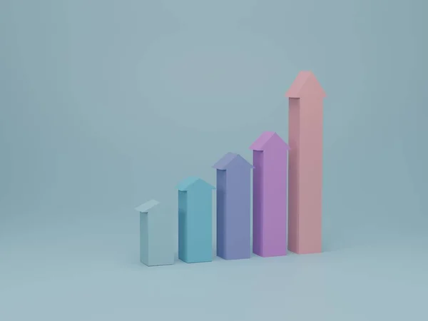 Növekvő Grafikon Növekvő Siker Üzleti Pénzügyi Növekedés Finanszírozás Grafikon Befektetési — Stock Fotó