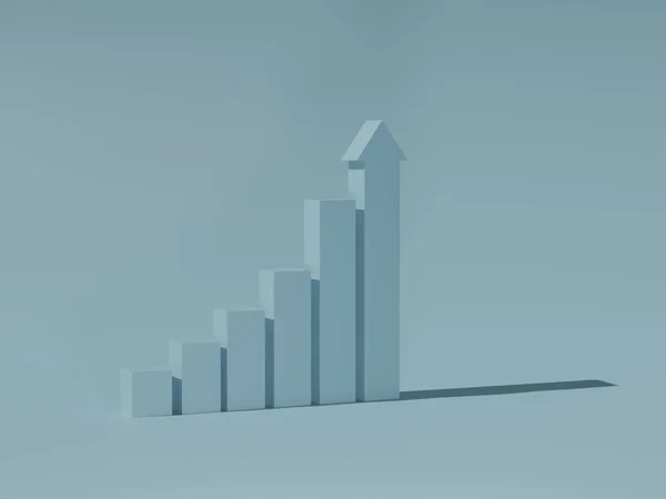 Grafikus Lépcső Sikerhez Üzleti Fejlődés Koncepciója Sikerhez Növekedéshez Renderelés Illusztráció — Stock Fotó