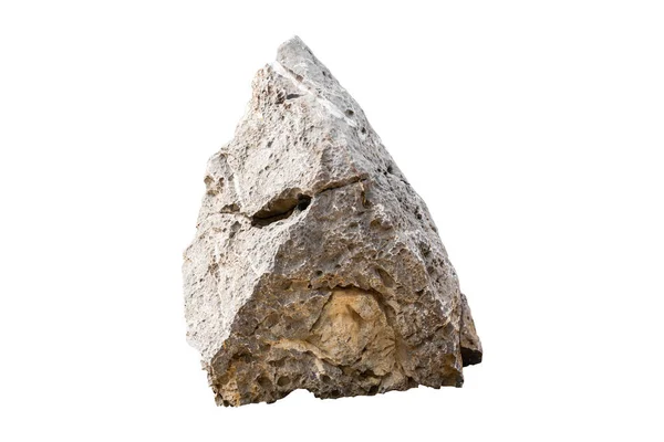 Камені Ізольовані Білому Тлі Скеля Включає Відсічний Контур — стокове фото