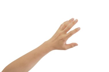 Beyaz arka planda el ele izole genç adam kırpma yolu dahil.