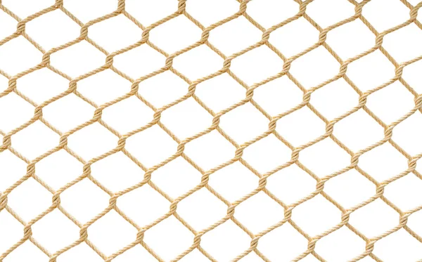Rope Net Fishnet Isolato Sfondo Bianco Include Percorso Ritaglio — Foto Stock