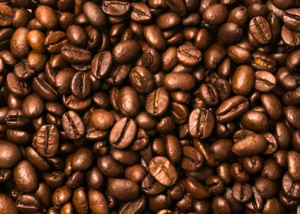咖啡豆散落在表面3 — 图库照片