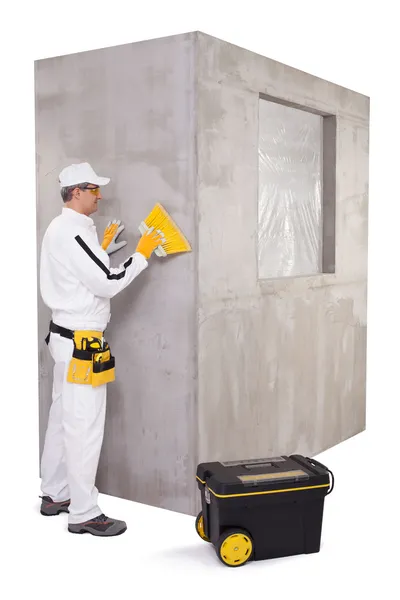 Worker cleaning the surface — Stock Image Worker cleaning the surface Royalty Free Stock Images