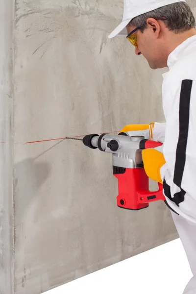 Worker checking the surface — Stock Photo, Image