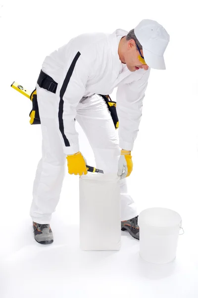 Tile adhesive package — Stock Photo, Image
