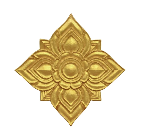 Altın Tay dekoratif desen beyaz zemin üzerine izole