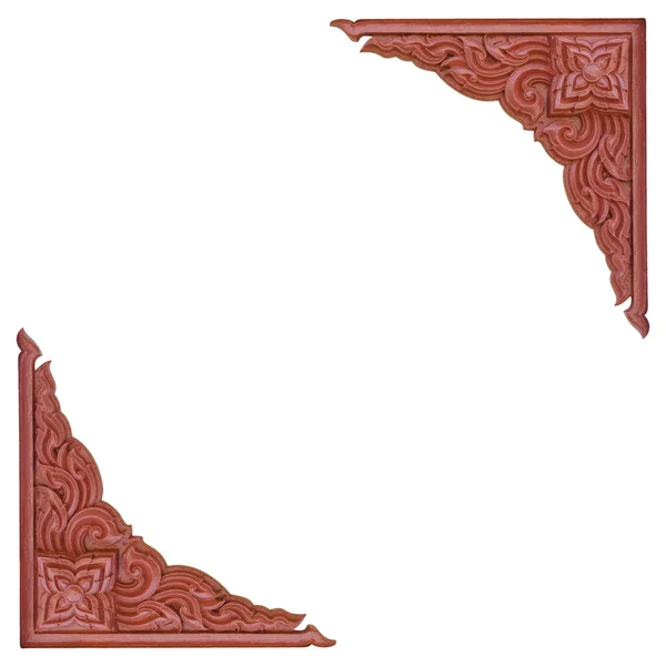흰색 배경에 고립 된 태국 장식 패턴 — 스톡 사진