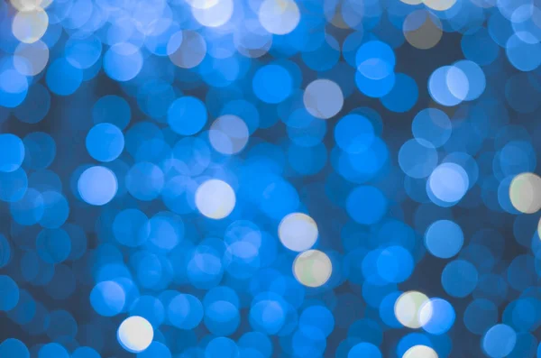 Abstracte Achtergrond Van Defocus Licht Blauwe Bokeh Lichten — Stockfoto