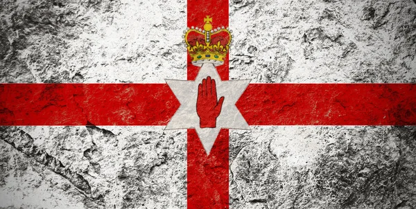 Nordirland Flagge Auf Grunge Stein Hintergrund — Stockfoto